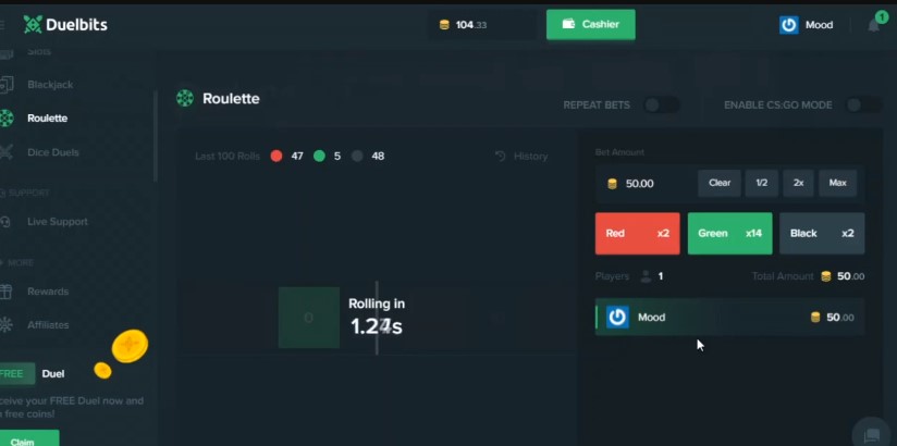 Duelbits Roulette